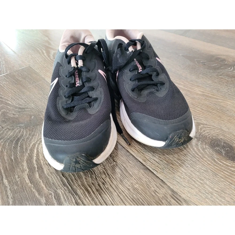 Nike Star Runner 3 GS Black Pink Kids Running Shoes DA2776-002 Size 4Y